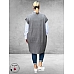 NO.1 BY OX Cardigan Mouwloos Dark Grey Melange